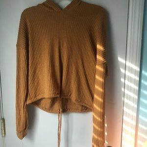 Yellow cropped long sleeve